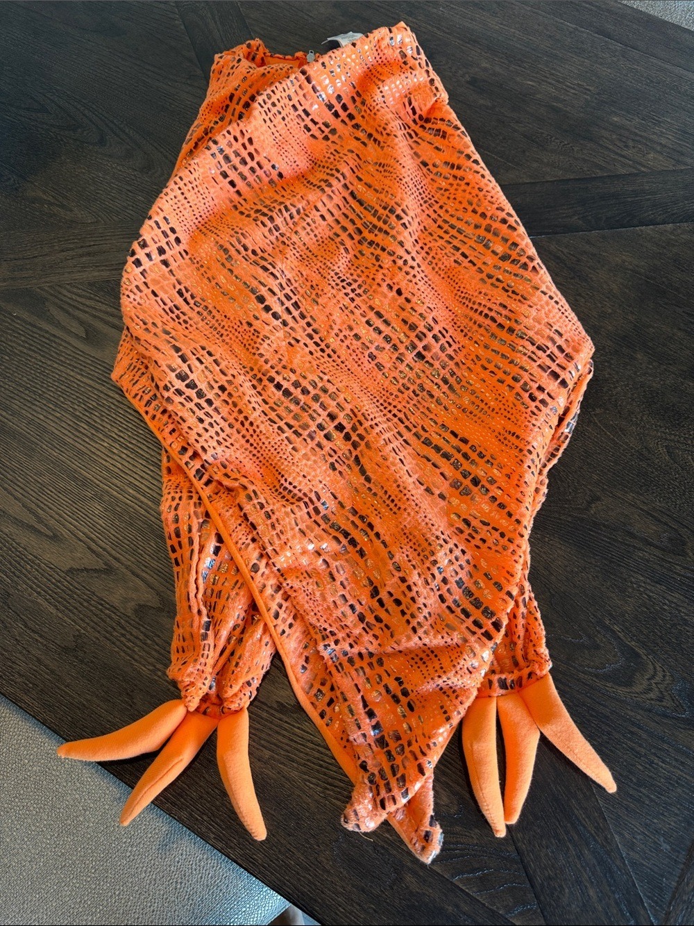 Pottery Barn Kids Bright Orange Dinosaur Pterodactyl Costume with Lights - Picture 4 of 15